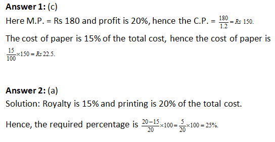 Bank PO , SSC, CDS, Data Interpretation Set - 34