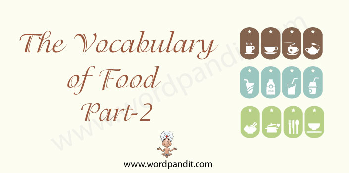 the vocabulary of food