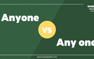 Anyone vs. Any one