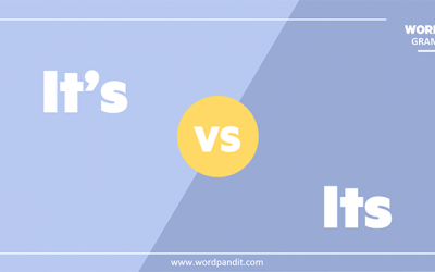 It’s vs. Its