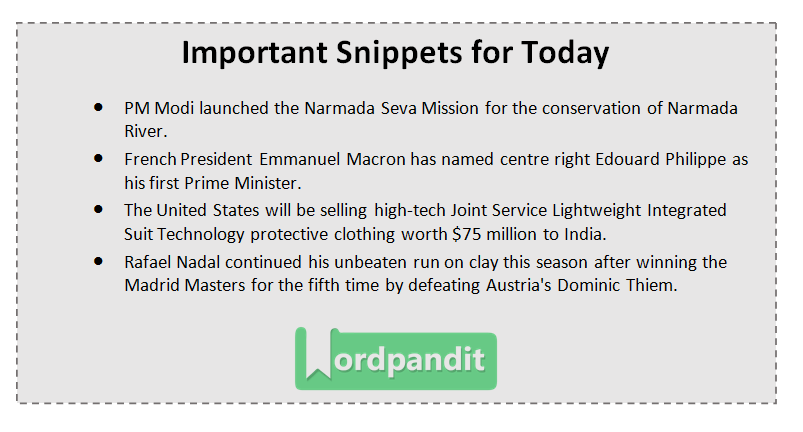 Current Affairs Quiz May 18 2017