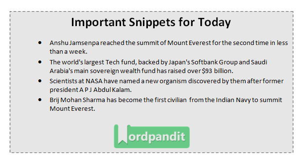 Current Affairs Quiz May 21 2017