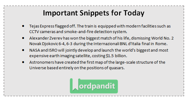 Current Affairs Quiz May 22 2017