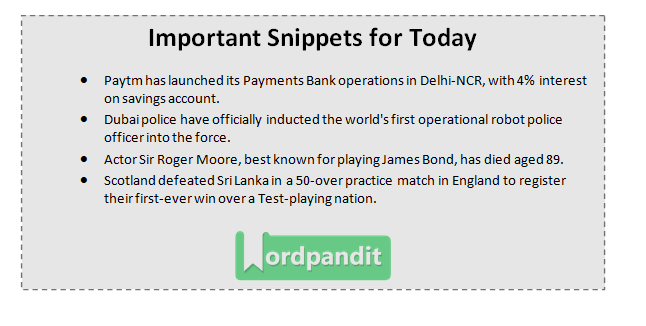 Current Affairs Quiz May 23 2017