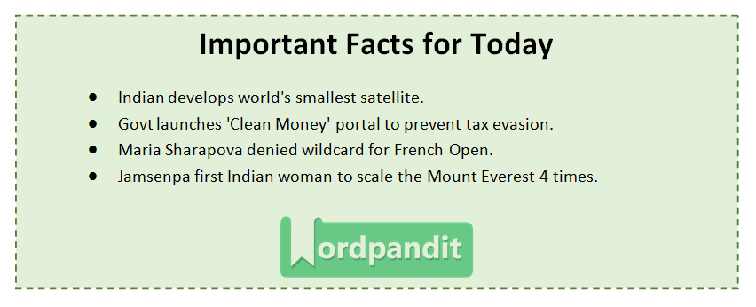 Current Affairs Today 16 May 2017