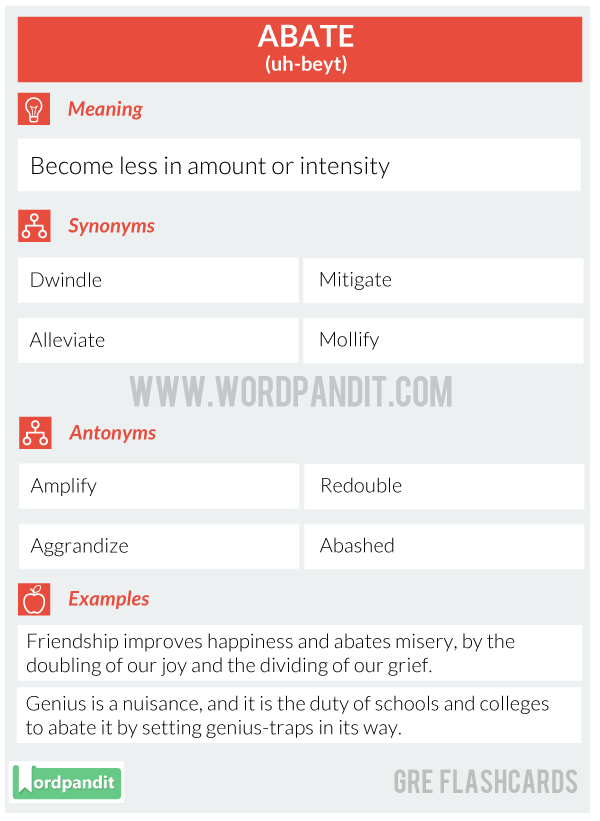 Abate GRE Vocabulary Flashcard