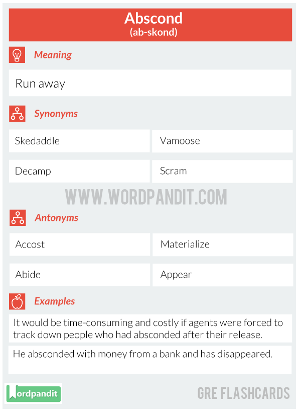 Abscond-GRE-Flashcard
