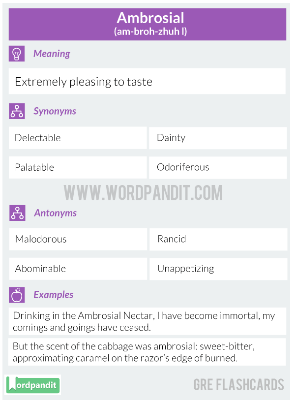 Ambrosial-GRE-Flashcard