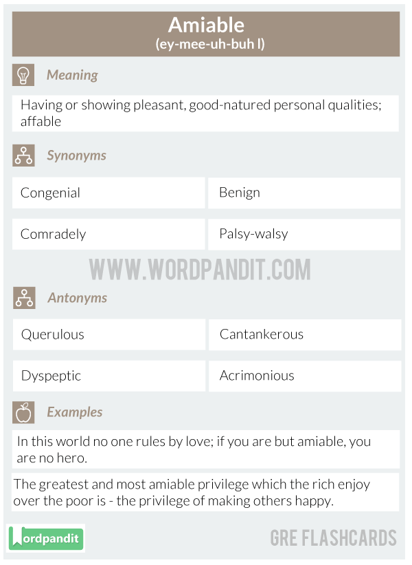 Amiable-GRE-Flashcard