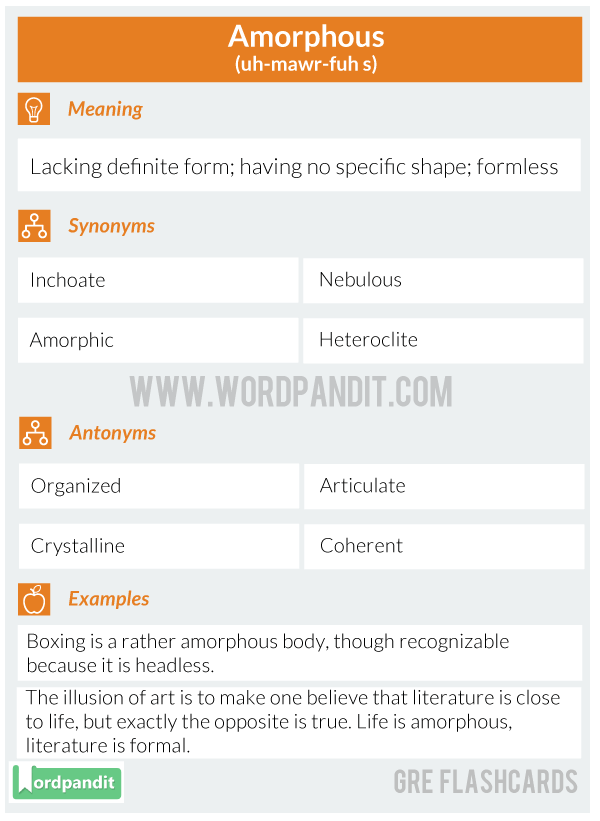 Amorphous-GRE-Flashcard