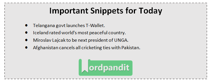 Current Affairs Quiz June 1 2017