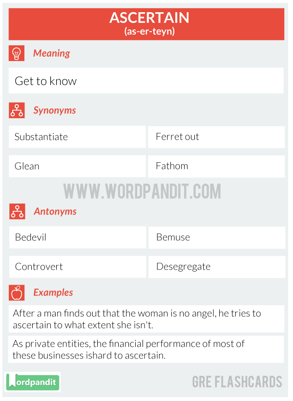 ASCERTAIN-Gre-Flashcard