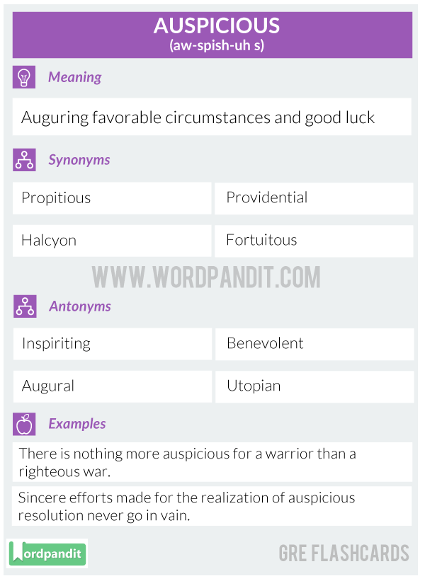 AUSPICIOUS-GRE-FLASHCARD