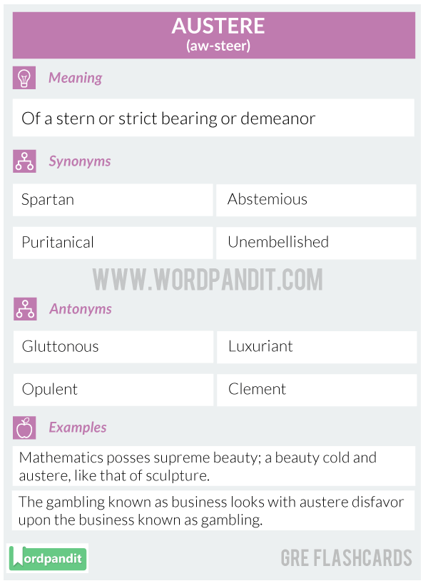 AUSTERE-GRE-FLASHCARD