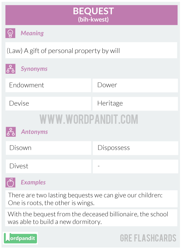 Bequest-Gre-Flashcard