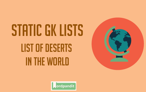 List-of-Deserts-in-the-World