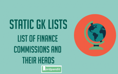 List of Finance Commissions and their heads