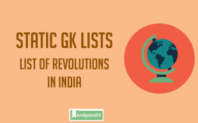 List of Revolutions in India