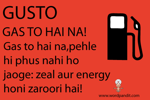 picture and mnemonic for gusto