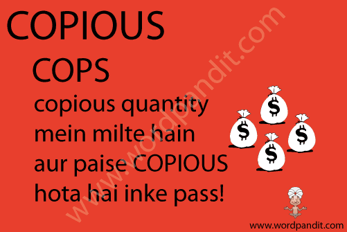 picture and mnemonic for copious