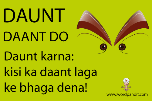 picture and mnemonic for daunt