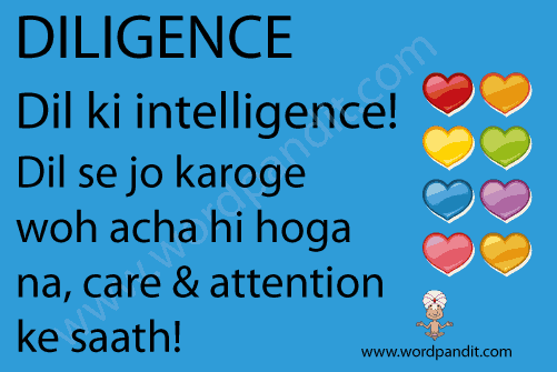 picture and mnemonic for diligence