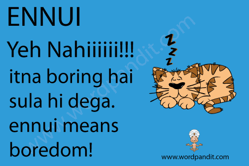 picture and mnemonic for ennui