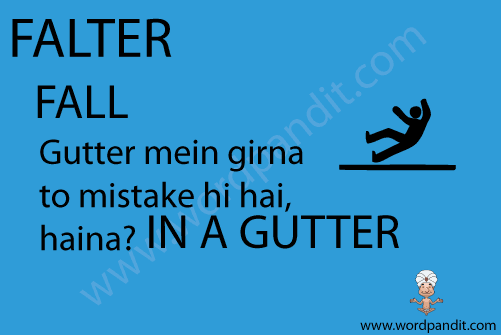 picture and mnemonic for falter