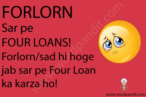 picture and mnemonic for forlorn