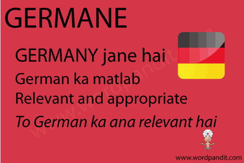 picture and mnemonic for germane