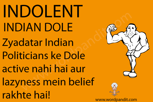 picture and mnemonic for indolent