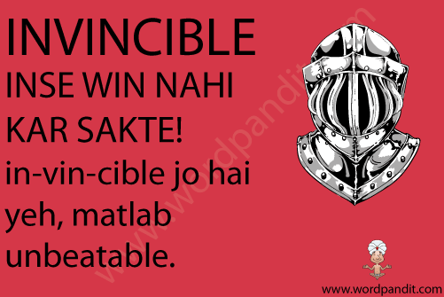 picture and mnemonic for invicible