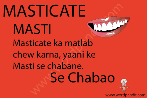 picture and mnemonic for masticate