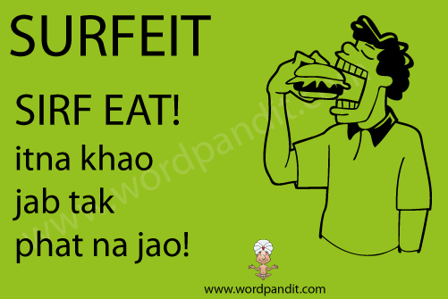 picture and mnemonic for surfeit