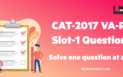 CAT 2017 VA-RC Slot-1: Question-2