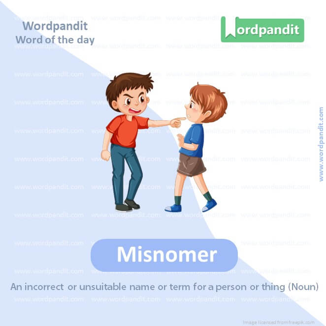Misnomer Picture Vocabulary