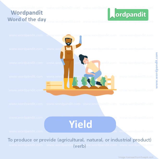 Yield Picture Vocabulary