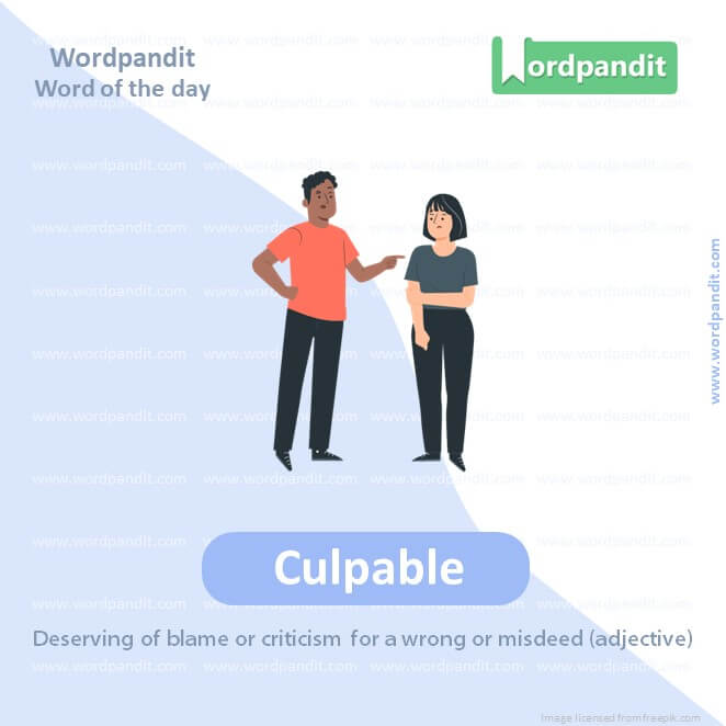 Culpable Picture Vocabulary