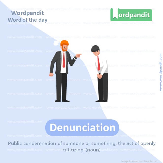 Denunciation Picture Vocabulary
