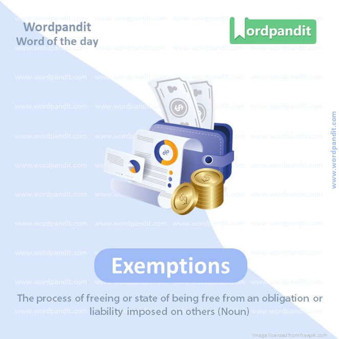 Exemptions Picture Vocabulary