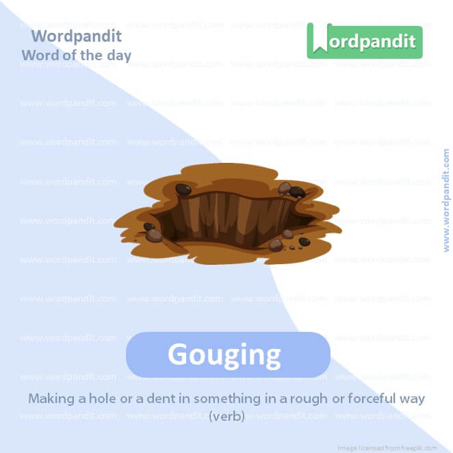 Gouging Picture Vocabulary