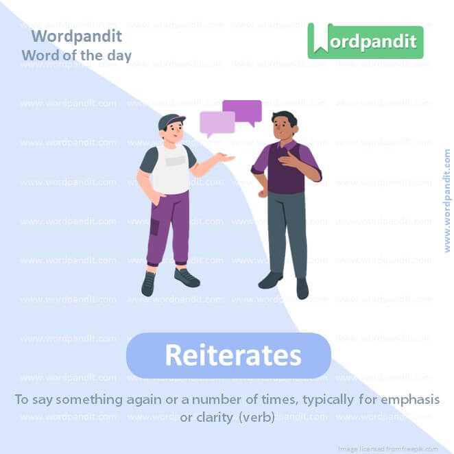 Reiterates Picture Vocabulary