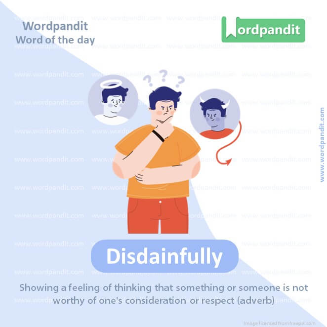 Disdainfully Picture Vocabulary