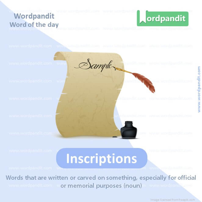 Inscriptions Picture Vocabulary