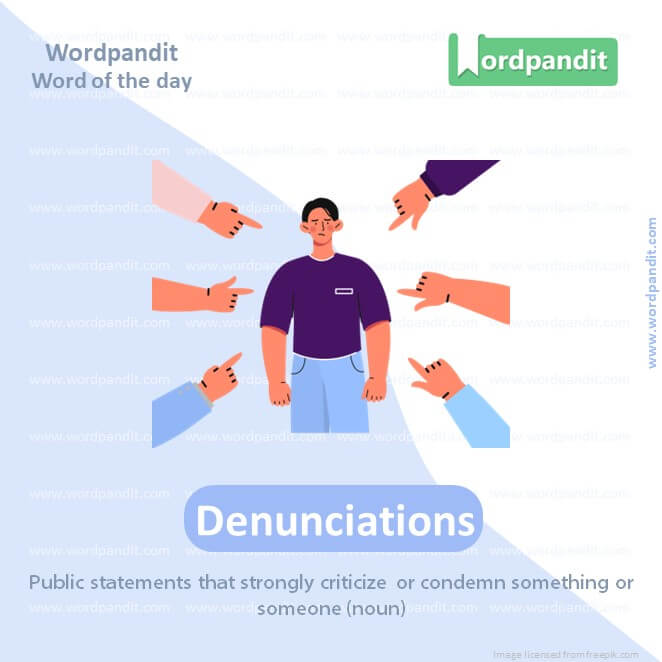 Denunciations Picture Vocabulary