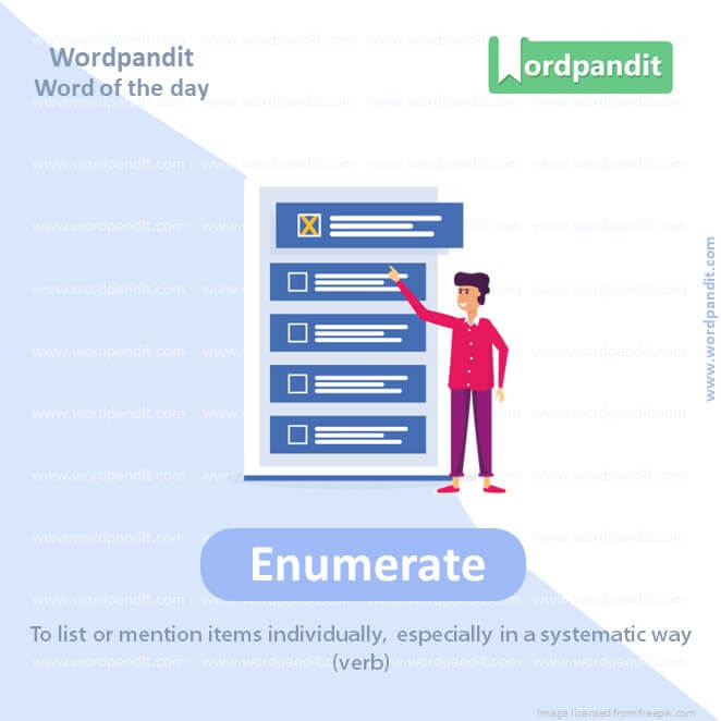Enumerate Picture Vocabulary