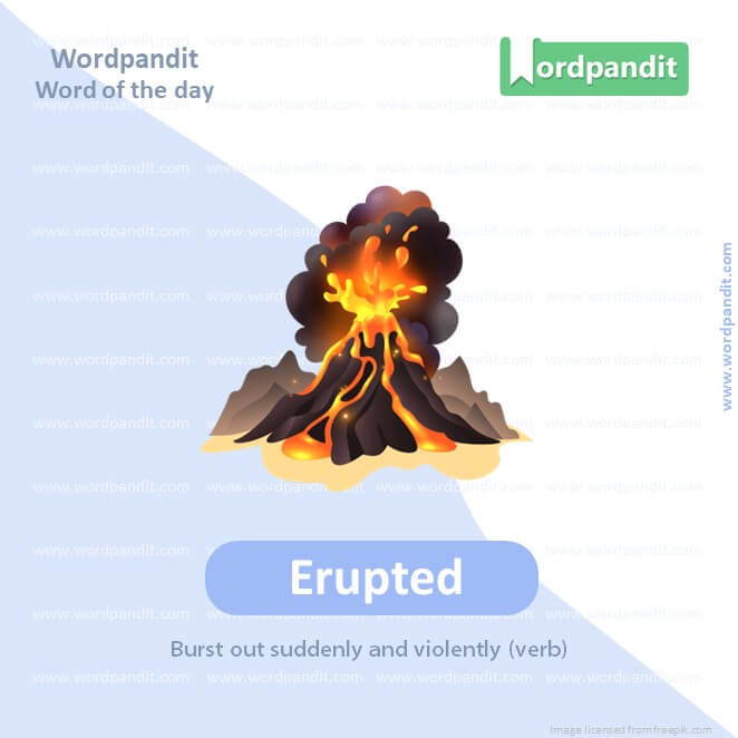 Erupted Picture Vocabulary