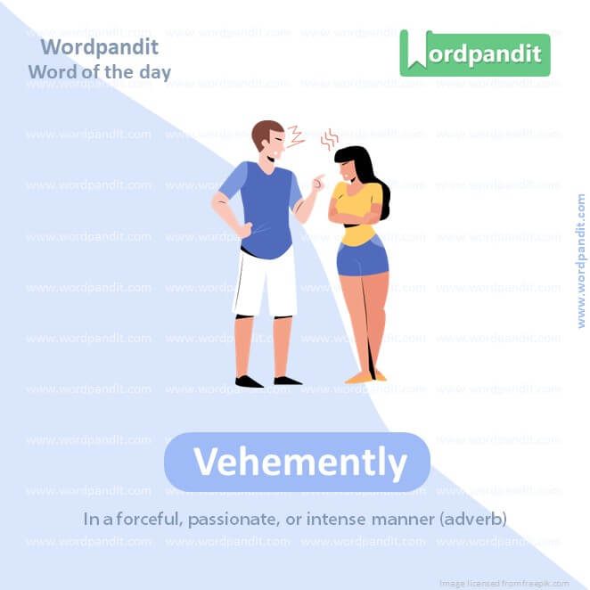 Vehemently Picture Vocabulary