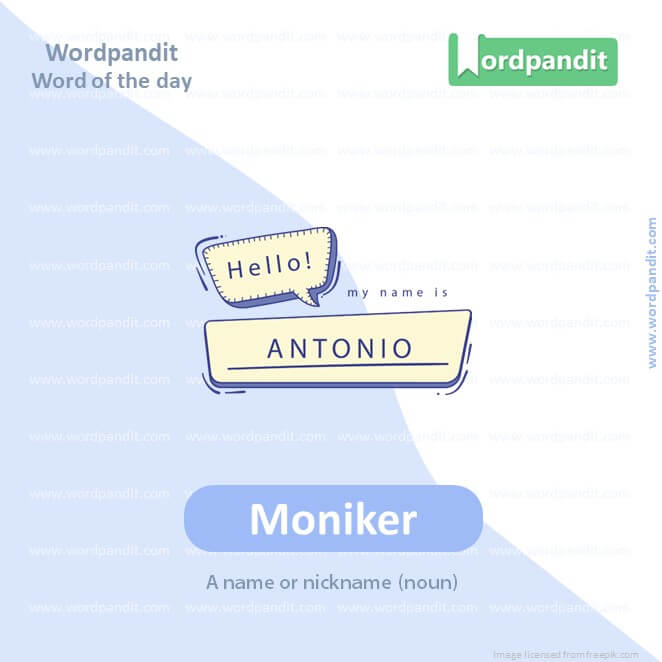 Moniker Picture Vocabulary