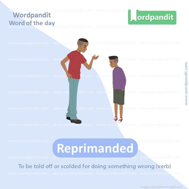 Reprimanded Picture Vocabulary